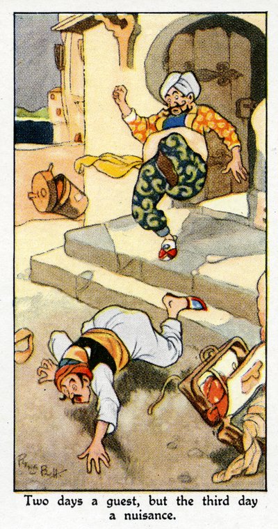 Two days a guest, but the third day a nuisance, 1931 by René Bull